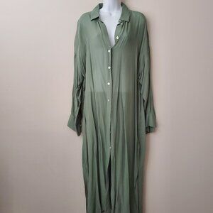 Zara Shirt Dress Sz L New no tags